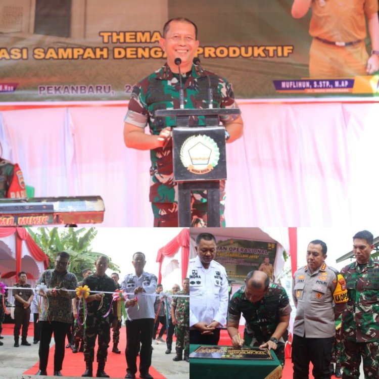 Sambut Hari Sampah Nasional,Kodim 0301/Pbr Resmikan TPS3R Fadhilah Jaya