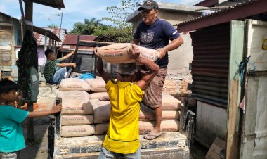 Kodim 0301/Pbr Penuhi Pasokan Material Program Fisik Pra TMMD ke 120.