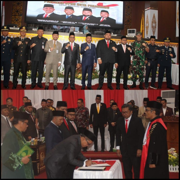 Dandim 0301/Pbr  Hadiri Pelantikan Pimpinan DPRD Kota Pekanbaru Periode 2024-2029