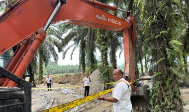 Satreskrim Polres Kampar Sikat Tiga TKP Penambang Galian C di Tambang!
