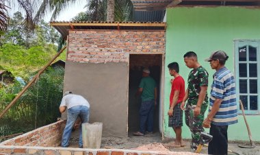 Dedikasi Tanpa Lelah, Satgas TMMD dan Warga Wujudkan Posyandu Impian