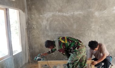 Satgas TMMD ke-127 Kodim 0301/Pekanbaru Buktikan Keahlian Tukang di Lokasi RTLH