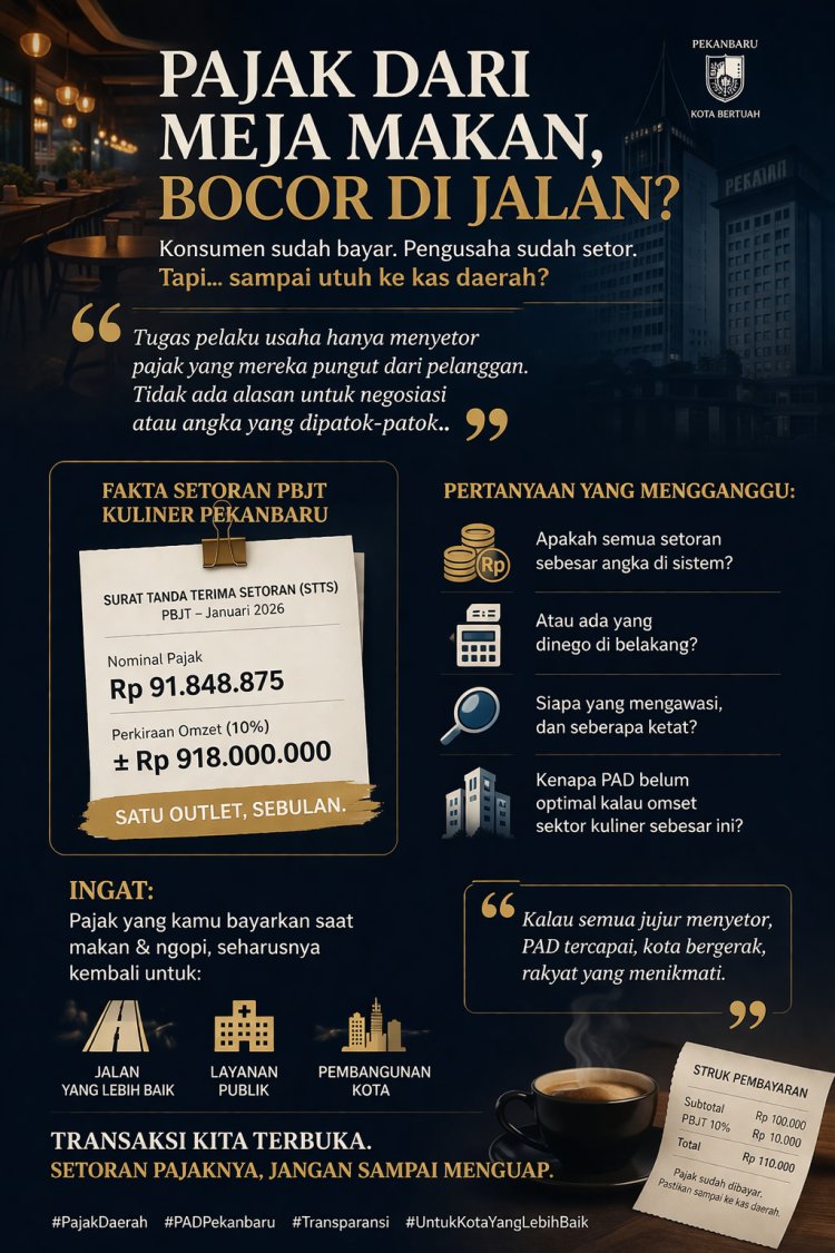 PAJAK DARI MEJA MAKAN, BOCOR DI JALAN?