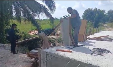 Gesa Pembangunan Pagar Tiang,Kodim 0301/ Pbr Fokus Selesaikan Jembatan Garuda